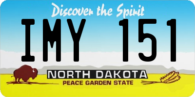 ND license plate IMY151