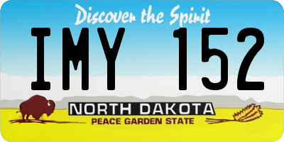ND license plate IMY152