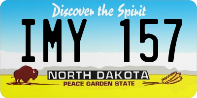 ND license plate IMY157