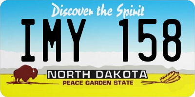 ND license plate IMY158