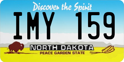ND license plate IMY159