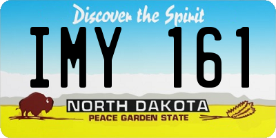 ND license plate IMY161