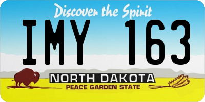 ND license plate IMY163