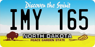ND license plate IMY165