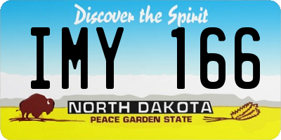 ND license plate IMY166