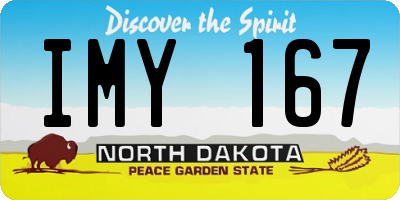 ND license plate IMY167