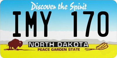 ND license plate IMY170
