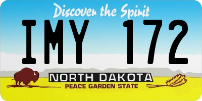 ND license plate IMY172
