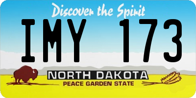 ND license plate IMY173