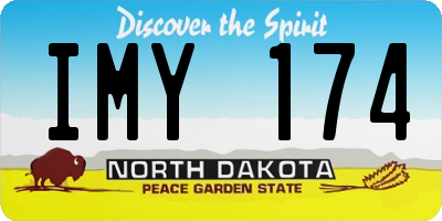 ND license plate IMY174