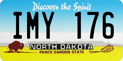 ND license plate IMY176