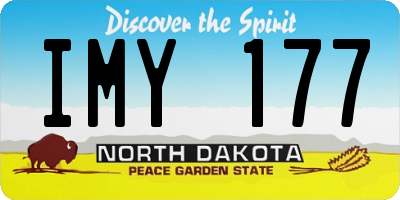 ND license plate IMY177