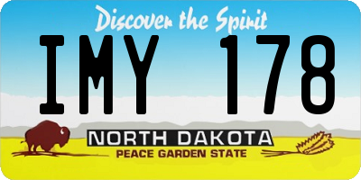 ND license plate IMY178