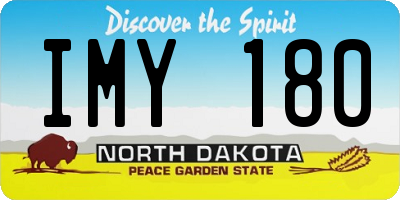 ND license plate IMY180
