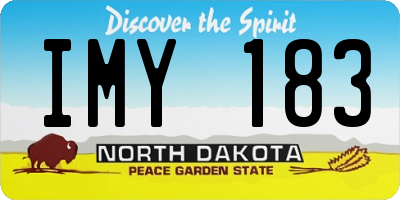 ND license plate IMY183