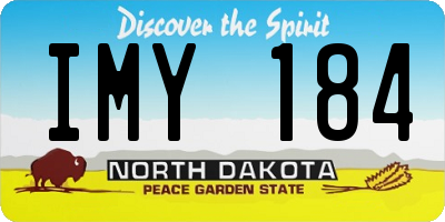 ND license plate IMY184