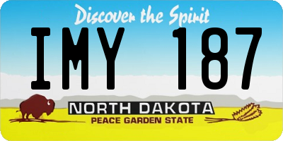 ND license plate IMY187