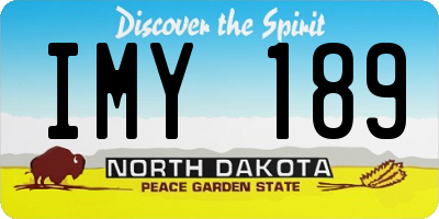 ND license plate IMY189