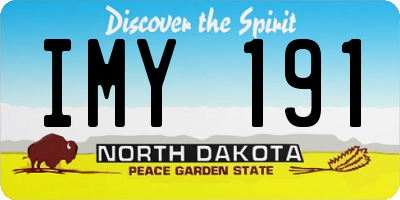 ND license plate IMY191