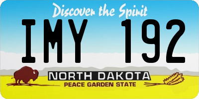 ND license plate IMY192