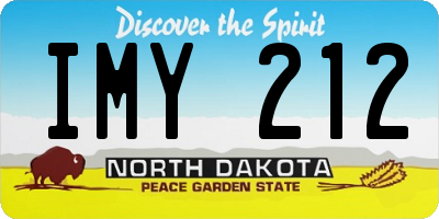 ND license plate IMY212