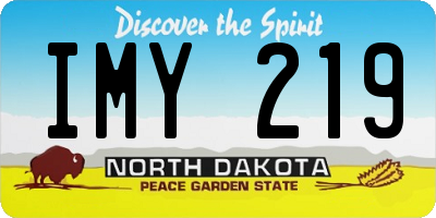 ND license plate IMY219