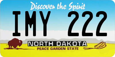 ND license plate IMY222