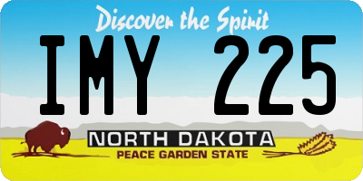 ND license plate IMY225