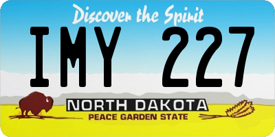 ND license plate IMY227