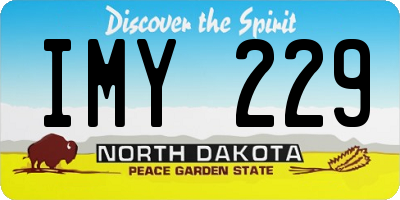 ND license plate IMY229