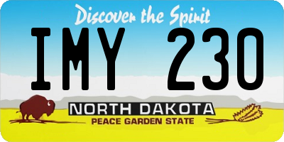 ND license plate IMY230