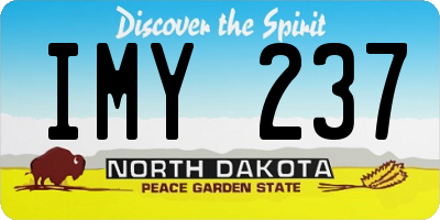 ND license plate IMY237