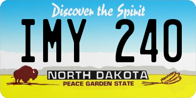 ND license plate IMY240