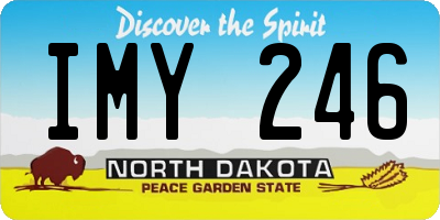 ND license plate IMY246