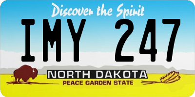 ND license plate IMY247