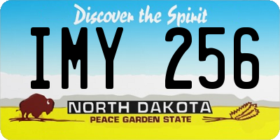 ND license plate IMY256