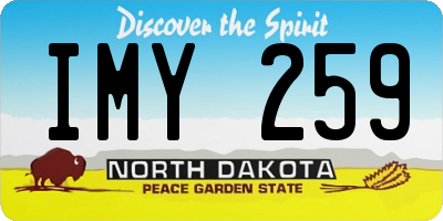 ND license plate IMY259