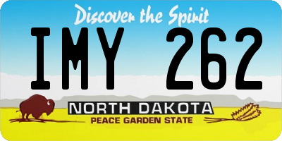 ND license plate IMY262