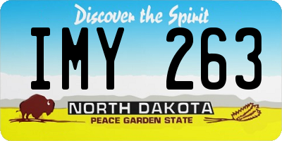 ND license plate IMY263