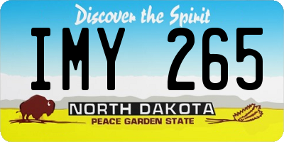 ND license plate IMY265