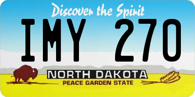 ND license plate IMY270