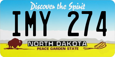 ND license plate IMY274