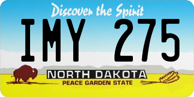 ND license plate IMY275