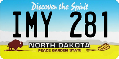 ND license plate IMY281