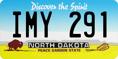 ND license plate IMY291