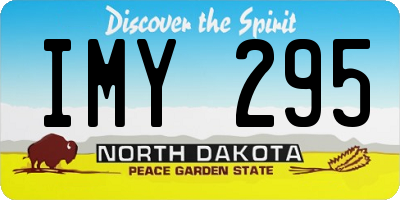ND license plate IMY295