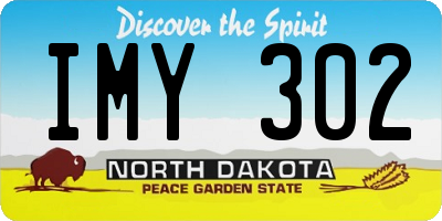 ND license plate IMY302