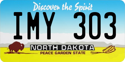 ND license plate IMY303
