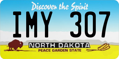 ND license plate IMY307