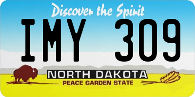 ND license plate IMY309